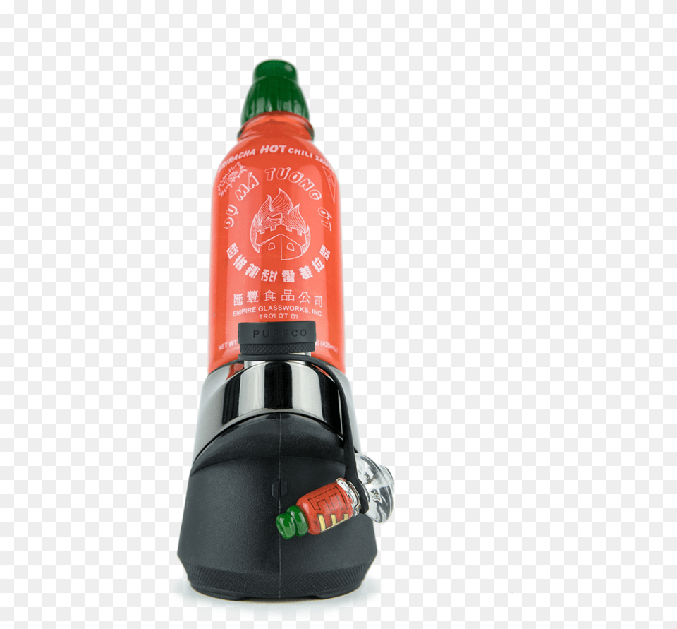 Puffco Peak Sriracha Glass, Bottle, Shaker, Electrical Device, Device Free Transparent Png