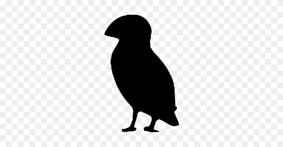 Puffin Silhouette, Gray Free Transparent Png