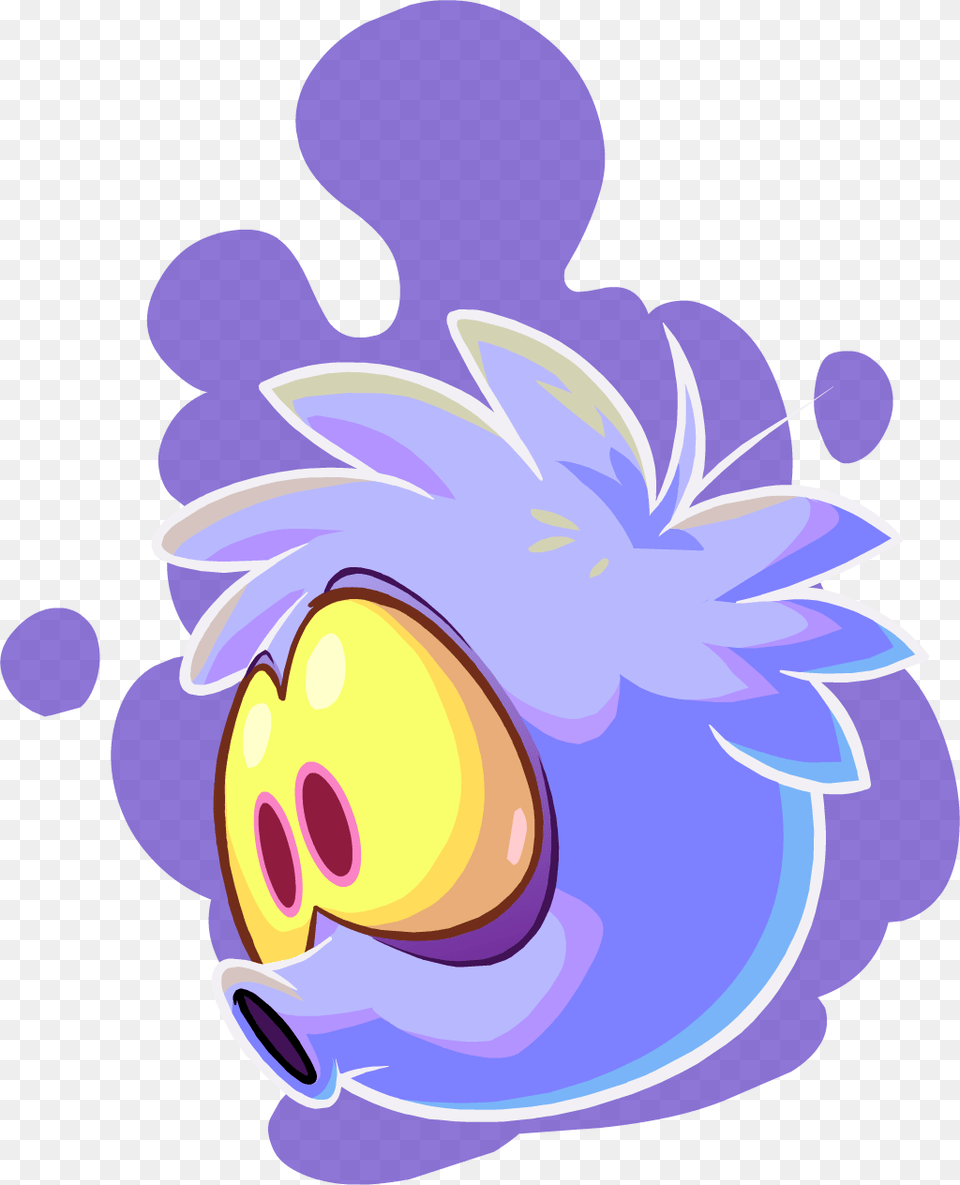Puffle Party 2016 Mem Popup Ghost, Art, Graphics, Purple, Baby Png