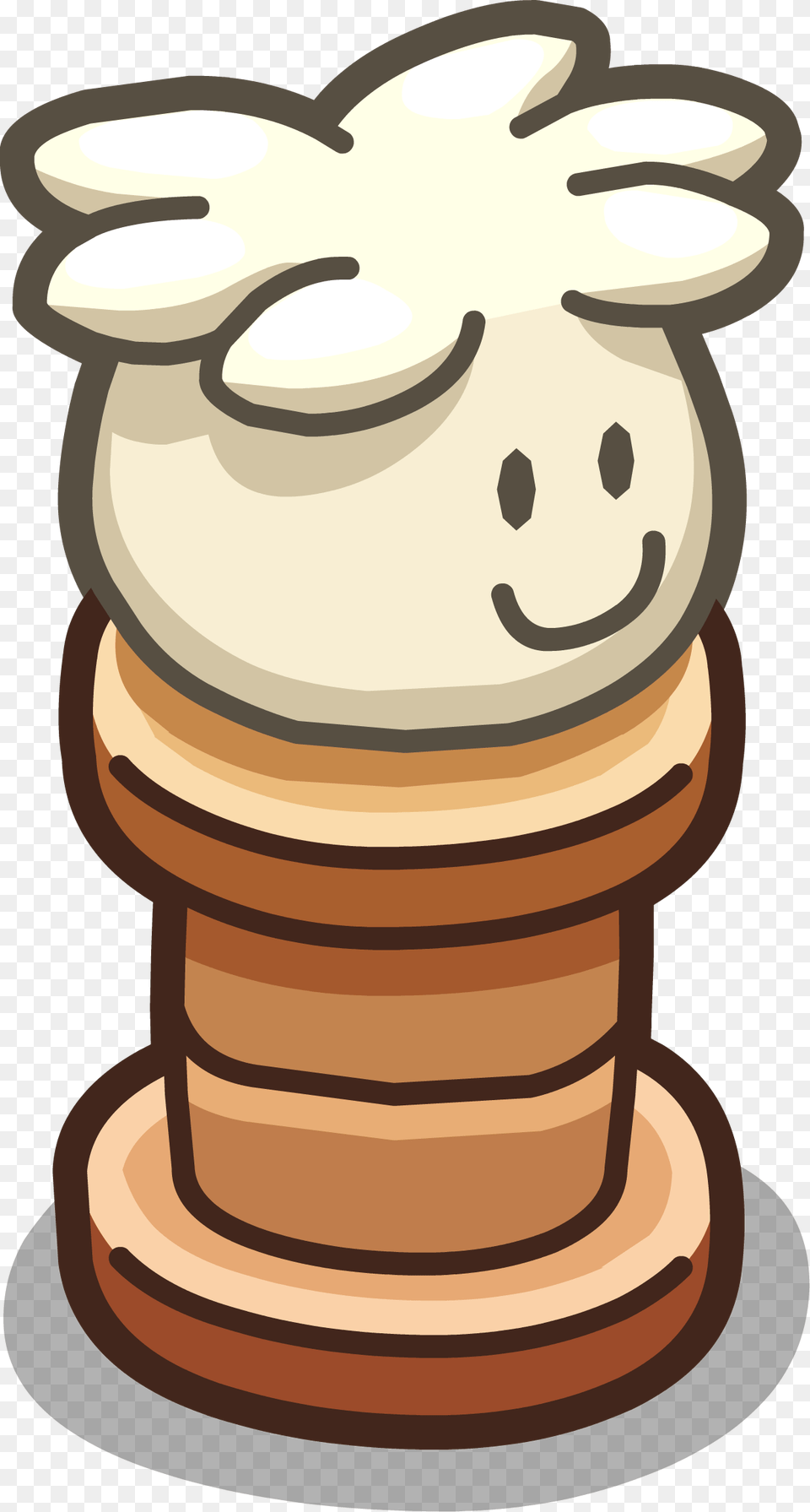 Puffle Wilds Post Sprite, Cream, Dessert, Food, Ice Cream Free Png