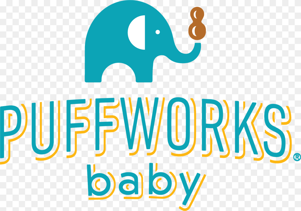 Puffworks Baby Indian Elephant, Logo, Animal, Mammal, Wildlife Free Transparent Png