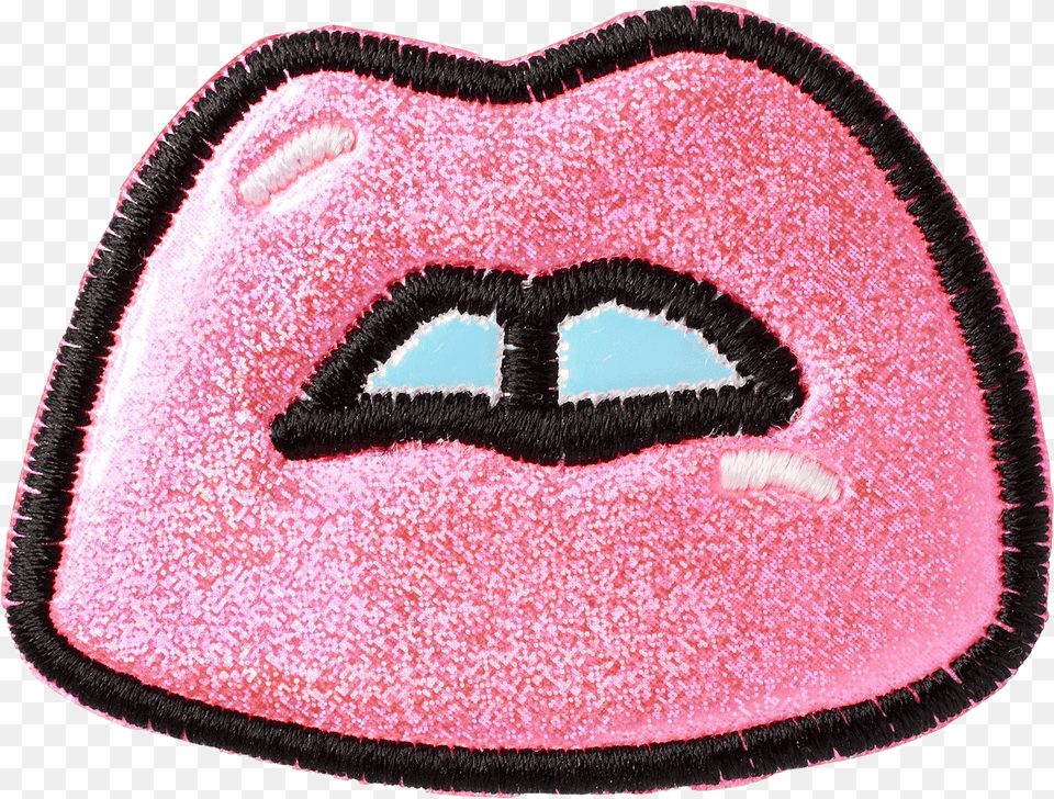 Puffy Lips Patch, Cushion, Home Decor, Applique, Pattern Free Transparent Png