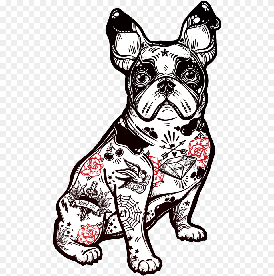 Pug Bully Bulldog Breed Dog French American Clipart French Bulldog Cartoon Tattooed, Animal, Mammal, French Bulldog, Pet Png Image