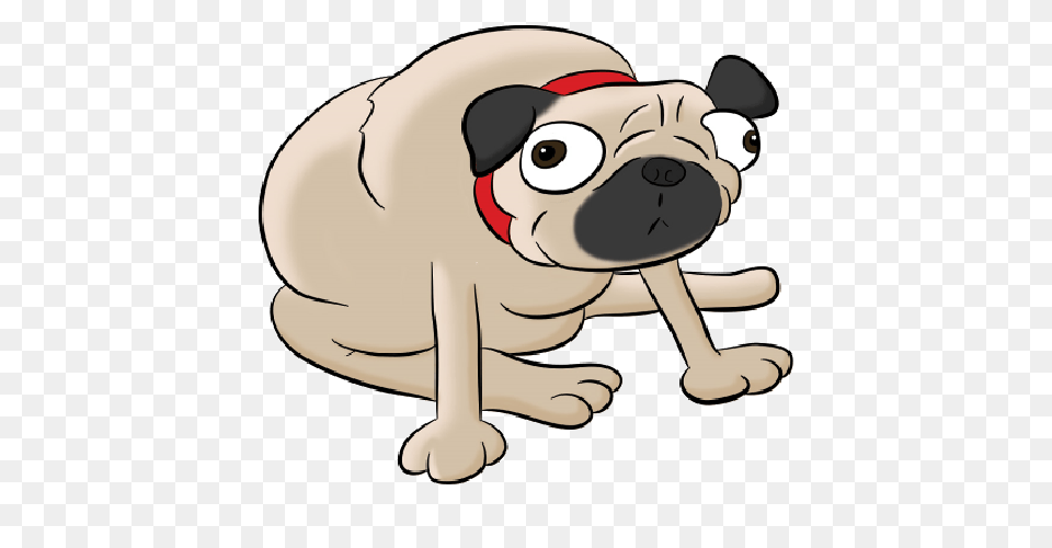 Pug Cartoon Clipart, Animal, Canine, Mammal, Pet Free Png