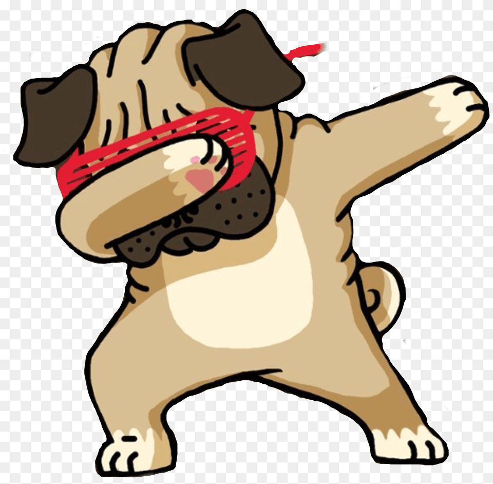 Pug Clipart Transparent Background Dabbing Dog, Baby, Person Free Png
