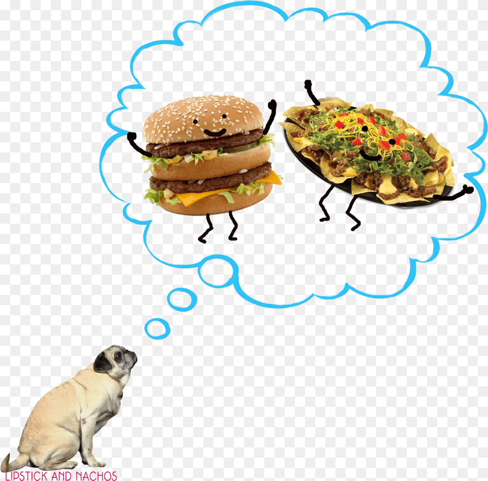 Pug Dreaming Of Big Mac Nachos Dreaming Of A Big Mac, Lunch, Burger, Meal, Food Free Transparent Png