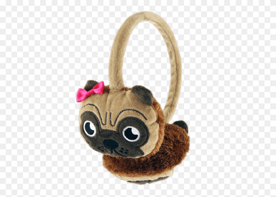 Pug Earmuffs For Kids, Accessories, Bag, Handbag, Plush Png Image