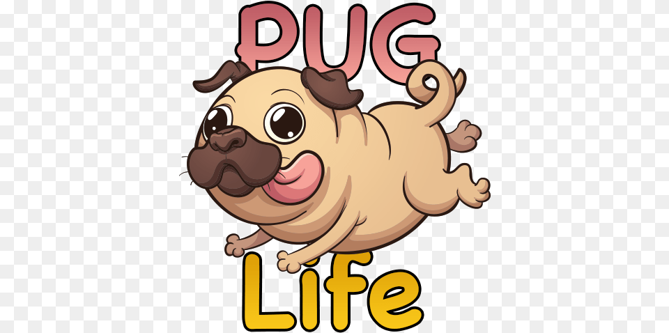 Pug Emoji Amp Stickers Messages Sticker 10 Pug Running Clipart, Animal, Mammal, Canine, Dog Png