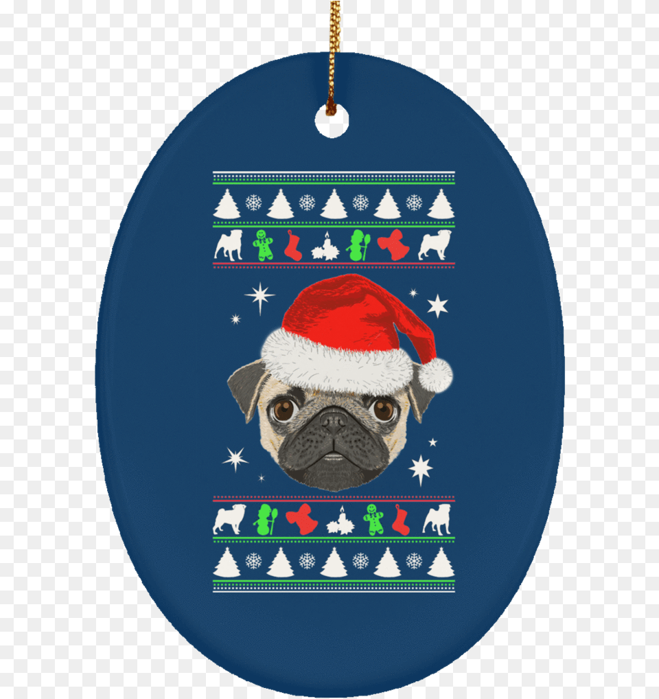 Pug Face Christmas Ornaments Christmas Day, Animal, Canine, Mammal, Pet Free Png