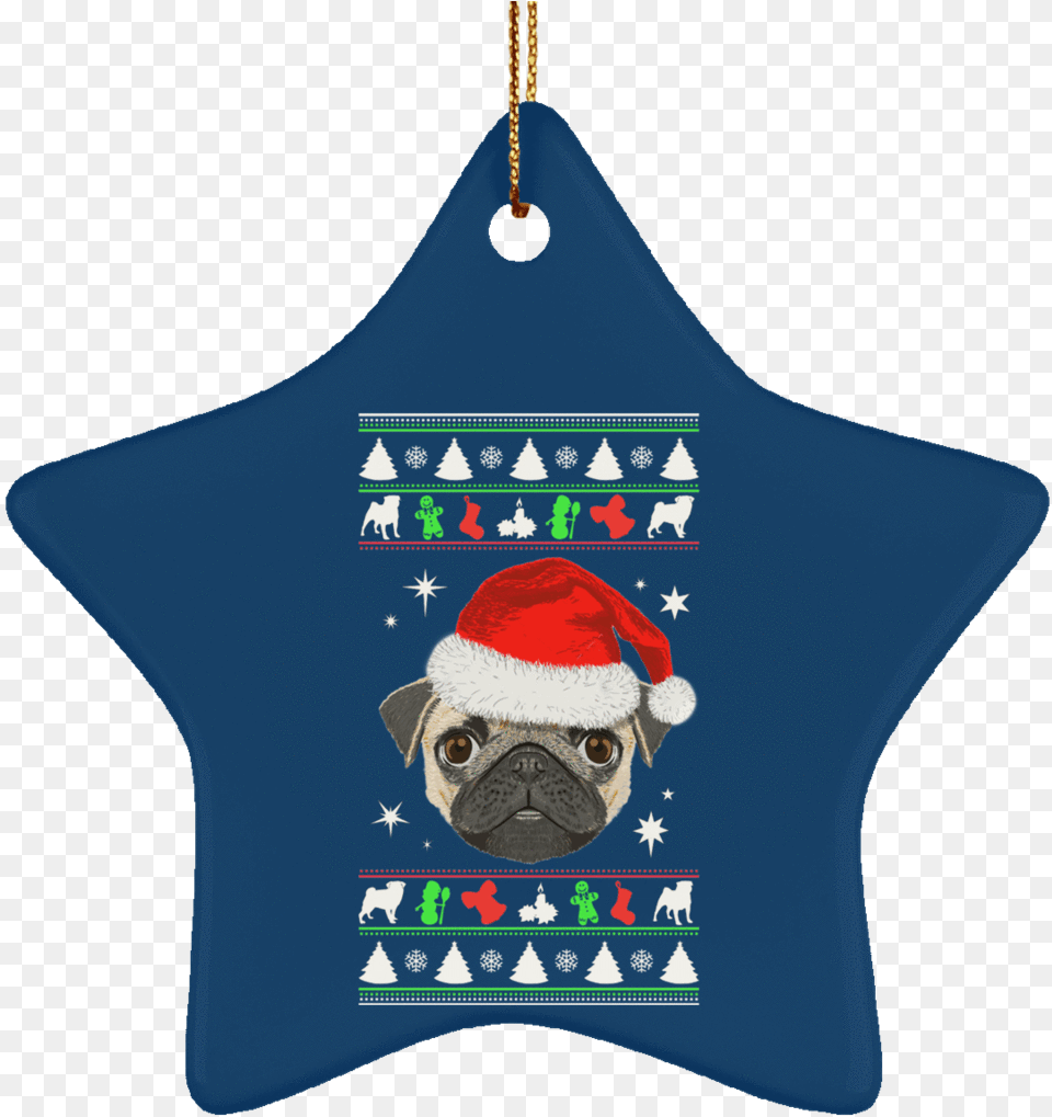 Pug Face Christmas Ornaments Dog Christmas Ornament, Accessories, Symbol, Logo, Applique Free Png Download