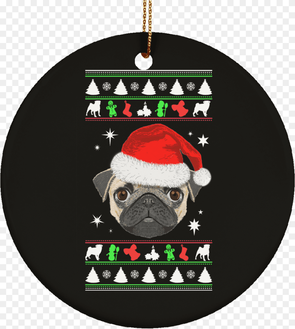 Pug Face Christmas Ornaments T Shirt, Accessories, Animal, Canine, Mammal Free Png Download