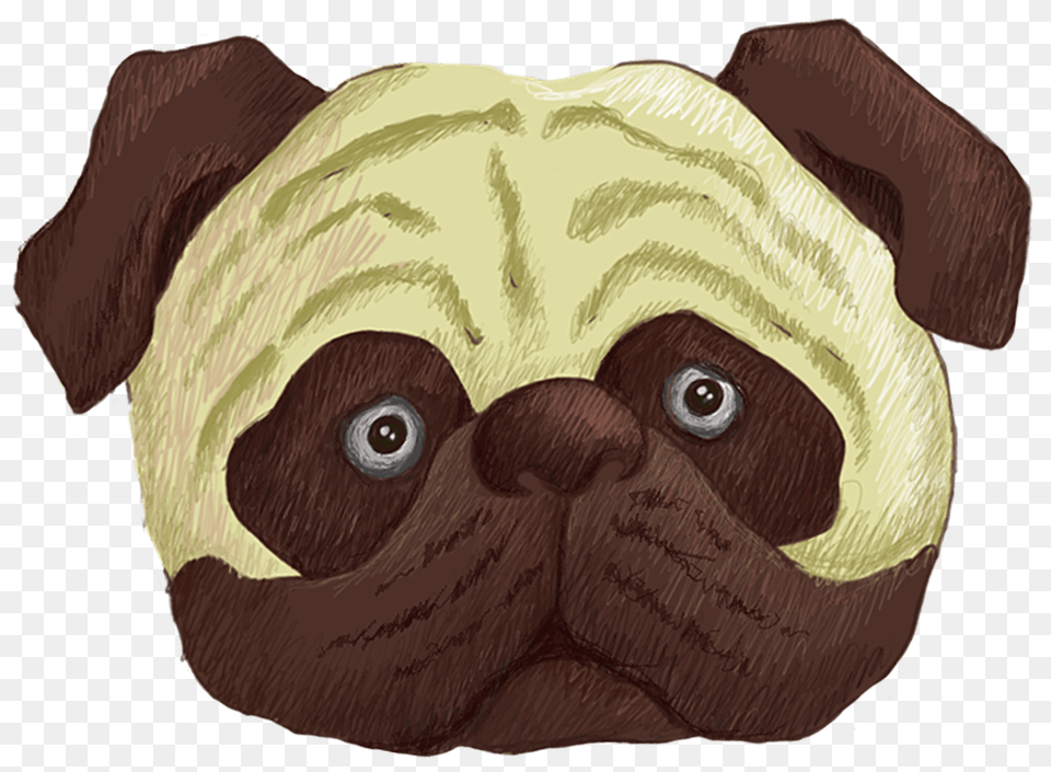 Pug Head Clipart, Animal, Canine, Dog, Mammal Png Image