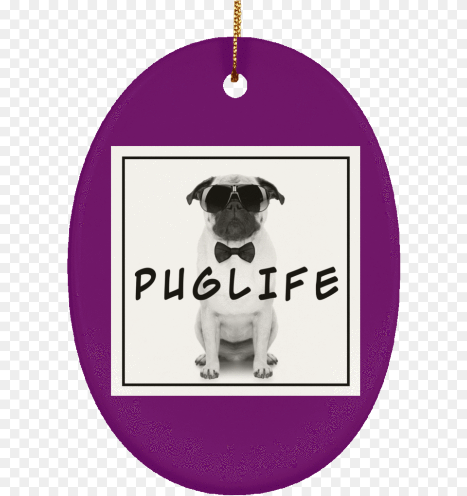 Pug Life Christmas Ornament Motorola Moto G5 Plus Leren Portemonnee Hoesje Dog, Accessories, Sunglasses, Jewelry, Necklace Png Image