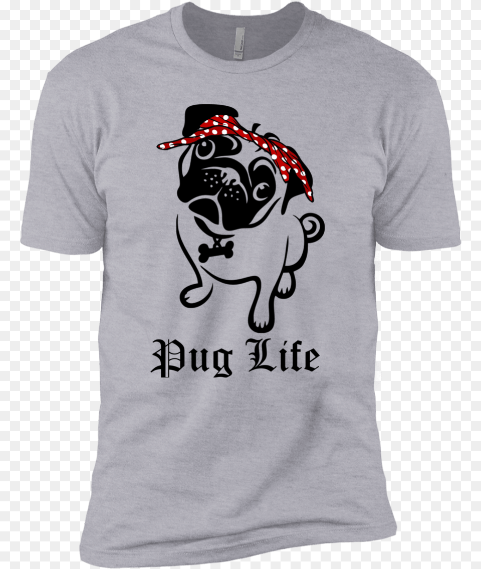 Pug Life Left Chest Logo Shirt, T-shirt, Clothing, Person, Man Png Image