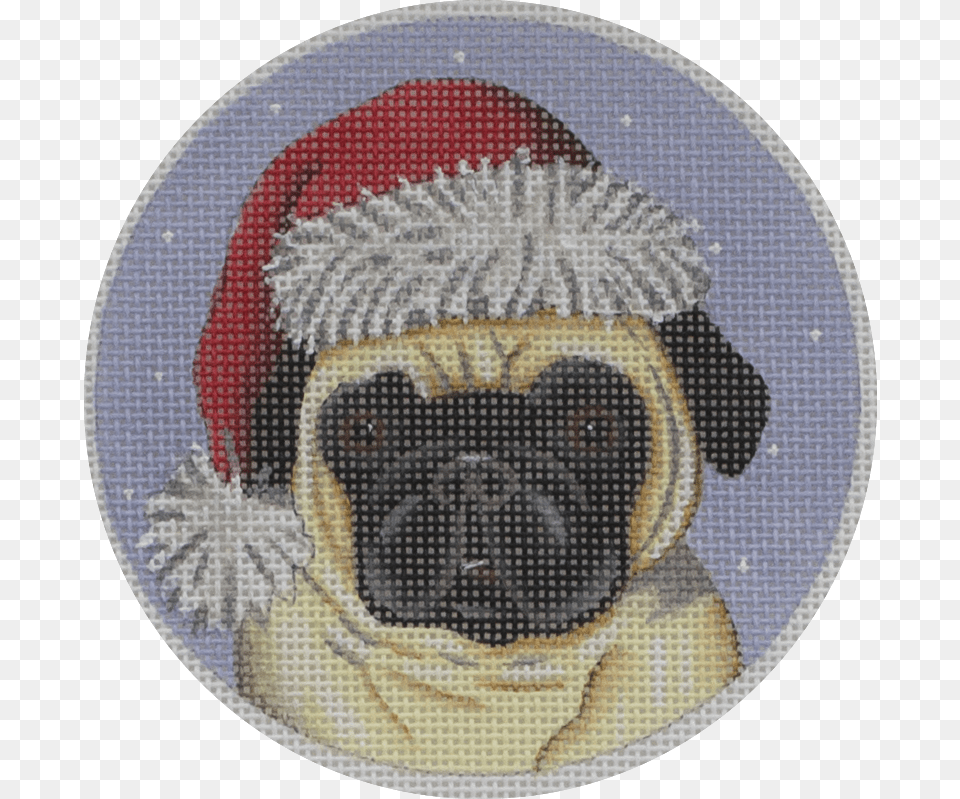 Pug Ornament Cross Stitch, Pattern, Embroidery, Home Decor, Canine Free Png Download