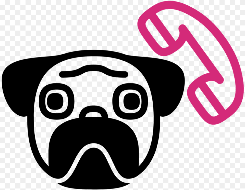 Pug Phone Pink Pug, Logo Png Image