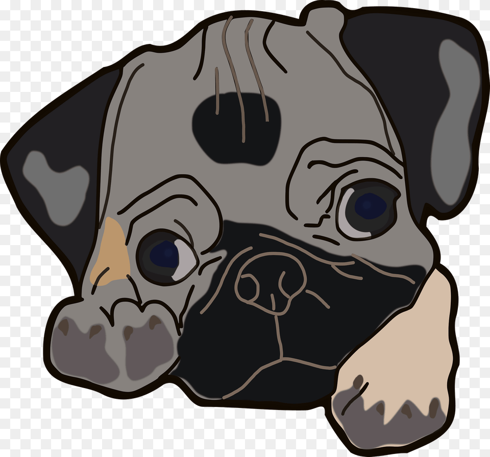 Pug Puppy Clipart, Animal, Canine, Mammal, Pet Png Image