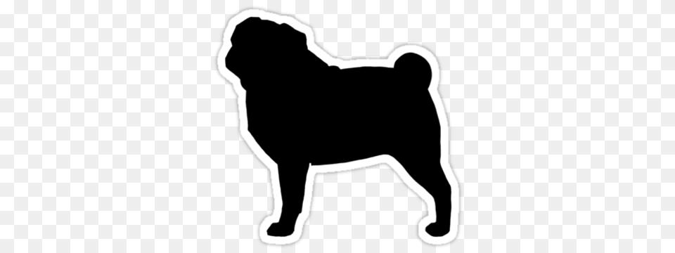 Pug Silhouette, Animal, Pet, Canine, Mammal Free Png Download