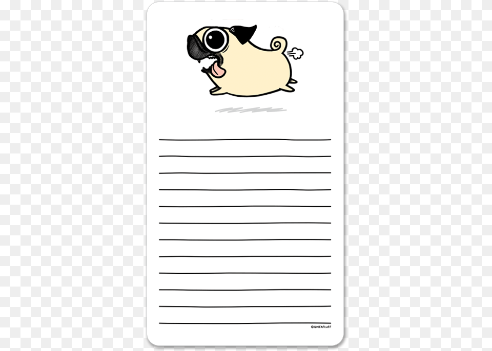 Pug Stationery Paper, Page, Text, Animal, Mammal Free Png Download