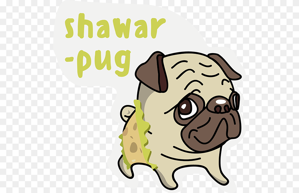 Pug Sticker, Animal, Canine, Mammal, Pet Free Transparent Png