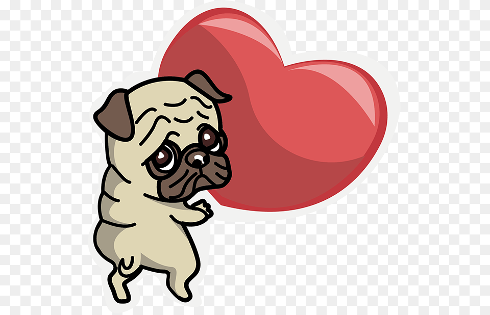 Pug Sticker, Animal, Pet, Mammal, Dog Free Png