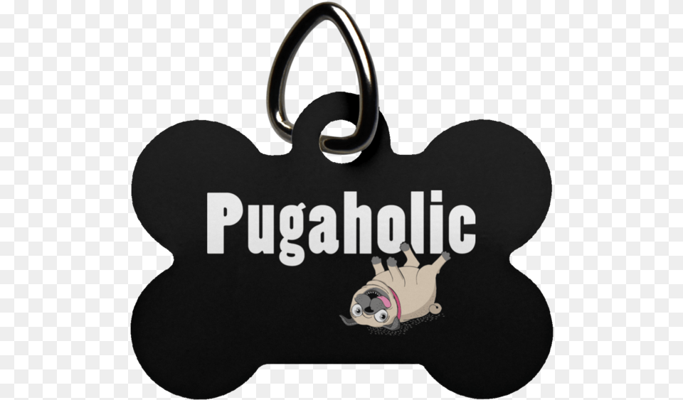 Pugaholic Dog Bone Pet Tag Dog, Accessories, Bag, Handbag, Purse Free Png Download