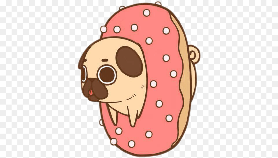 Puglie Pugliepug Picsart Cute Cutepug Pug Donuts Potato Pug, Food, Sweets, Donut Free Transparent Png