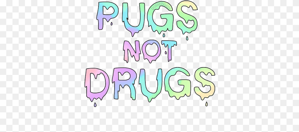 Pugs Not Drugs Uploaded By Vic Drugs Overlay, Text Free Transparent Png