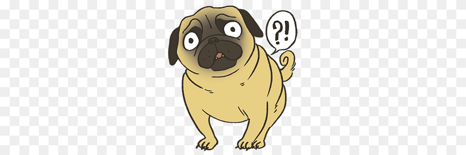 Pugsly Imessage Sticker On Behance Pug Desenhos, Animal, Canine, Mammal, Bear Free Transparent Png