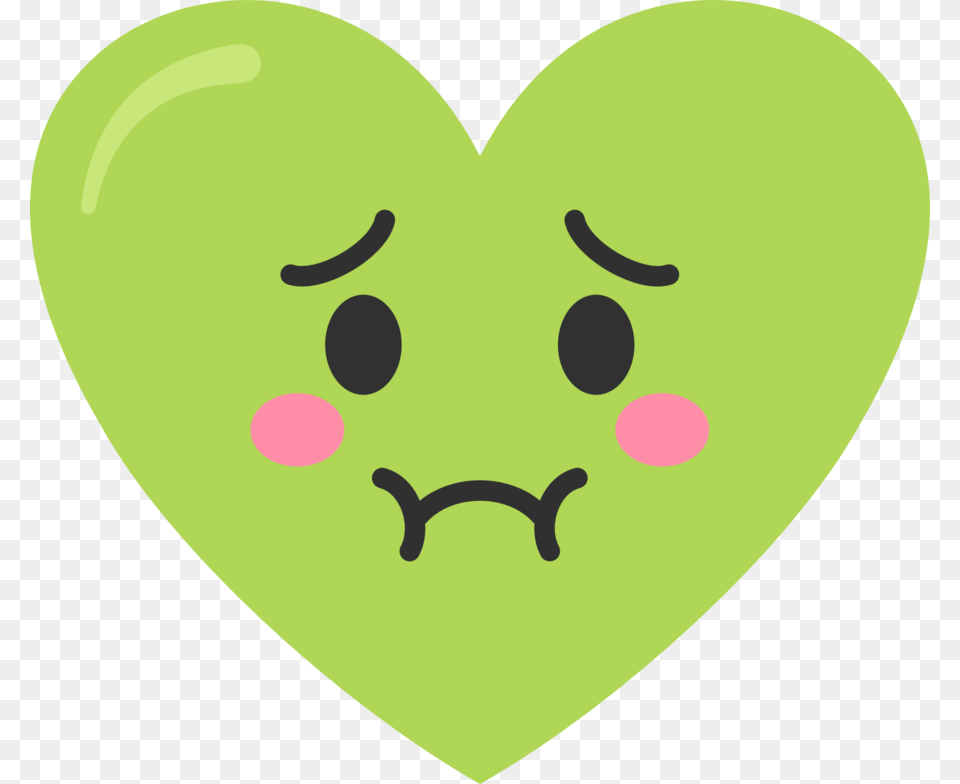 Puking Green Heart Heart Free Png