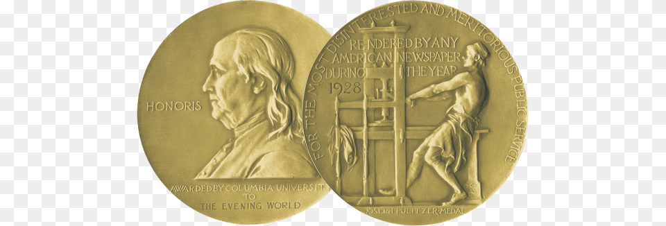 Pulitzer Prize Winners 2016 Pulitzer Prizes, Gold, Baby, Person, Coin Free Transparent Png