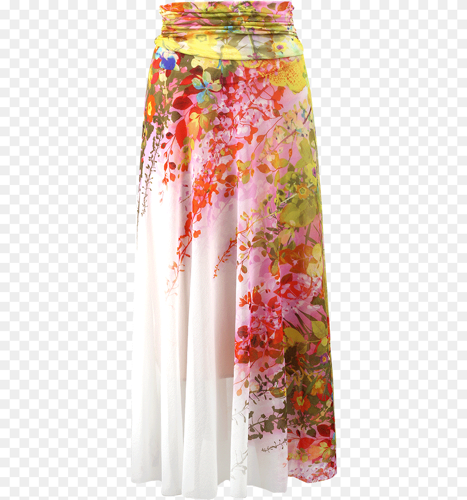 Pull On Floral Print Maxi Skirt Skirt, Clothing, Miniskirt Free Png