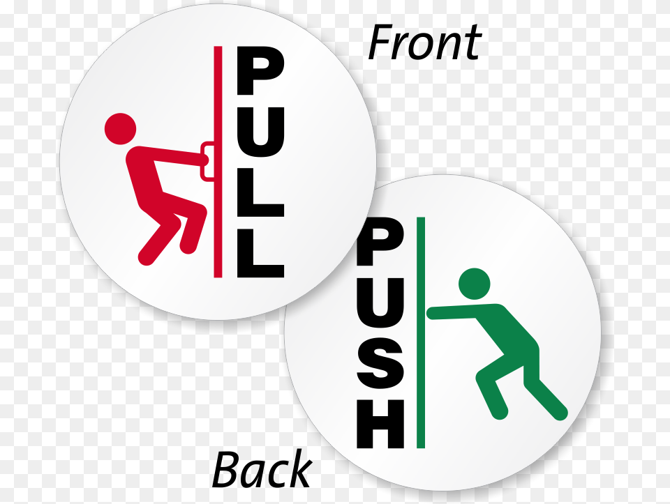 Pull Push With Graphic 2 Sided Label Do Not Push Or Pull, Sign, Symbol Free Png Download