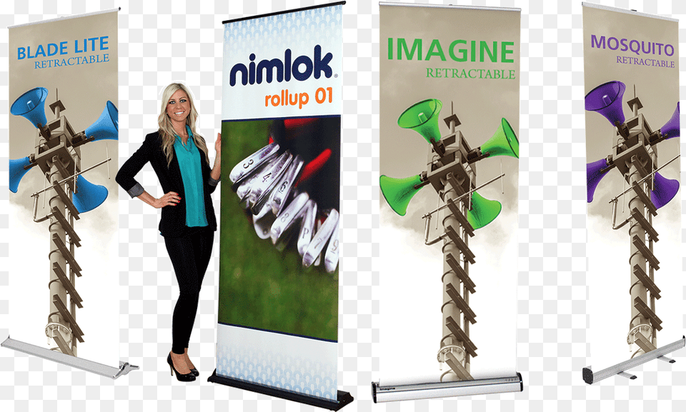 Pull Up Banners Trade Show, Adult, Person, Woman, Female Free Png
