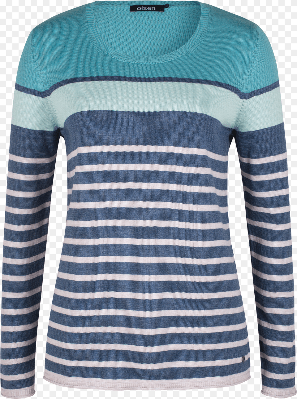 Pullover Horizontal Stripes Sweater Png