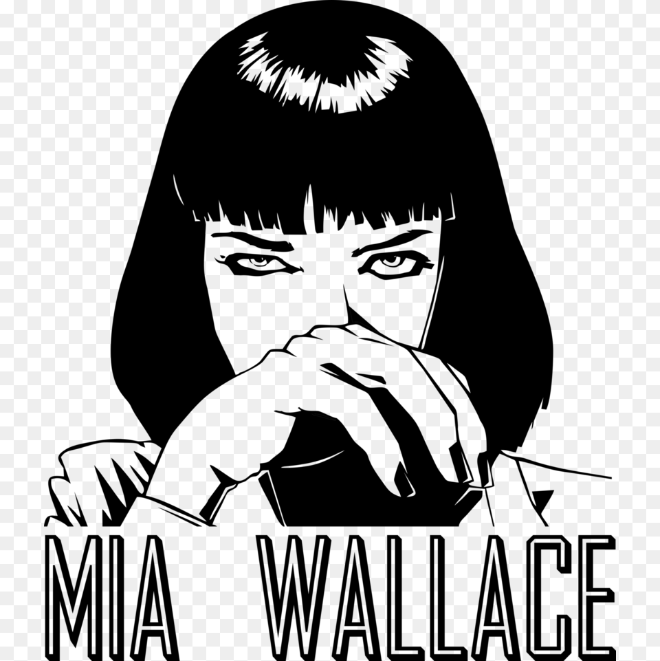 Pulp Fiction Mia, Gray Png Image
