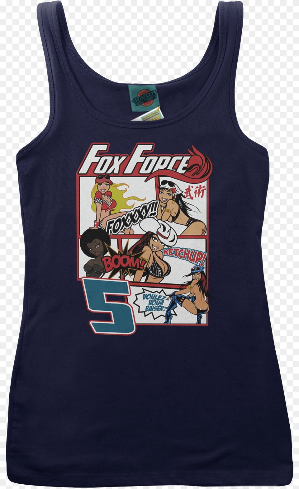Pulp Fiction Quentin Tarantino Inspired Fox Force Five, Clothing, Tank Top, Person, Adult Png