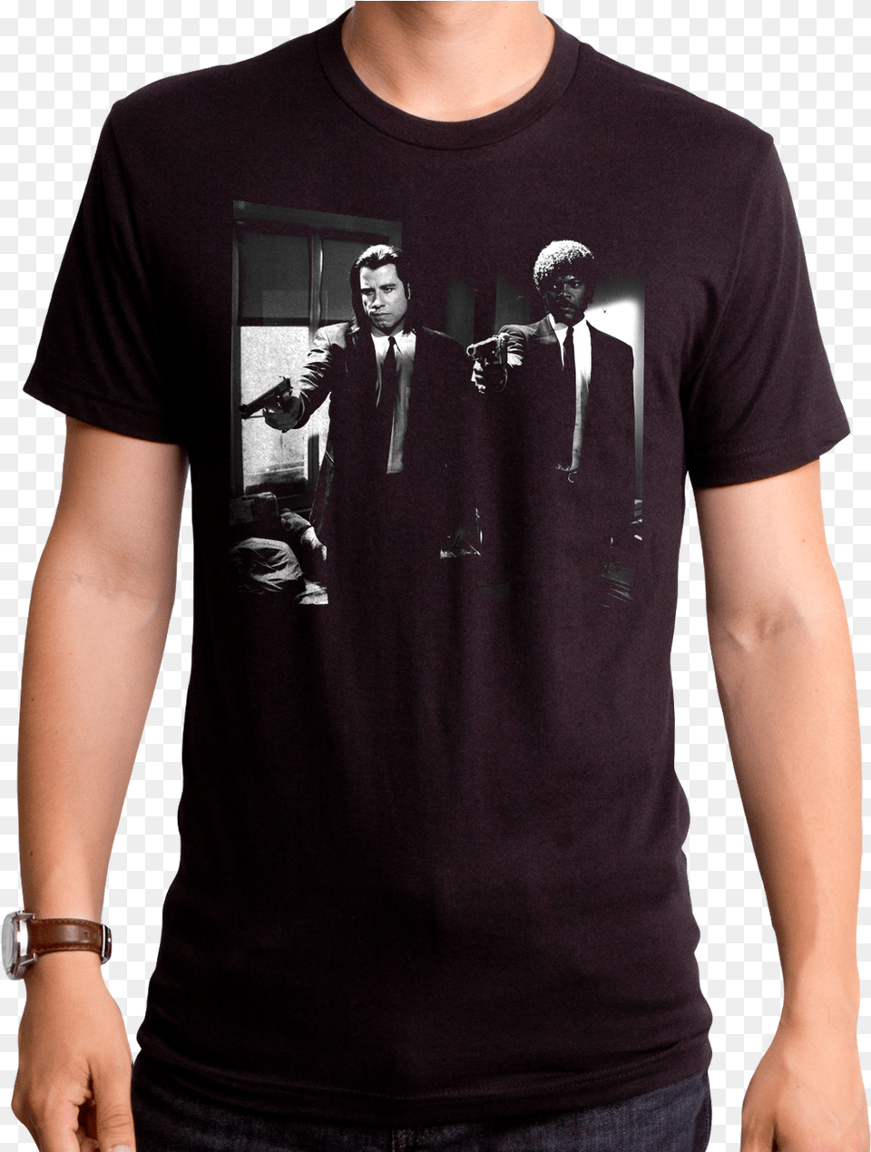 Pulp Fiction Vincent And Jules T Shirt Losers Club T Shirt, Clothing, T-shirt, Adult, Person Free Transparent Png