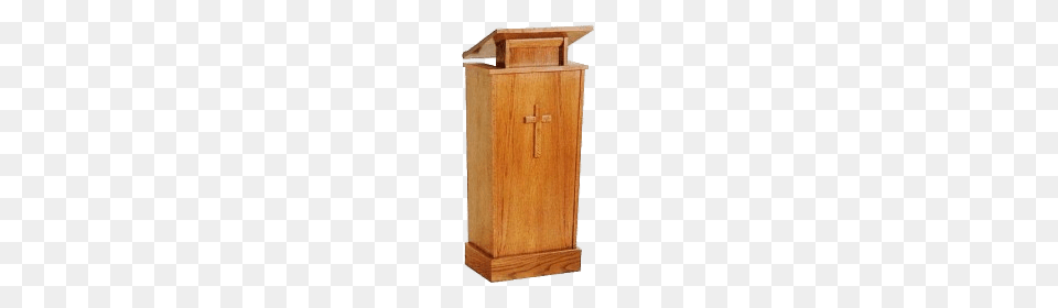 Pulpit With Cross, Cabinet, Closet, Cupboard, Furniture Png