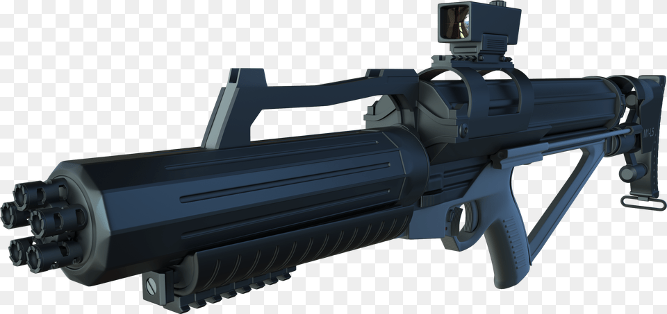 Pulse Rifle Calico Minigun 3d Models Assault Rifle, Firearm, Gun, Weapon, Machine Gun Png