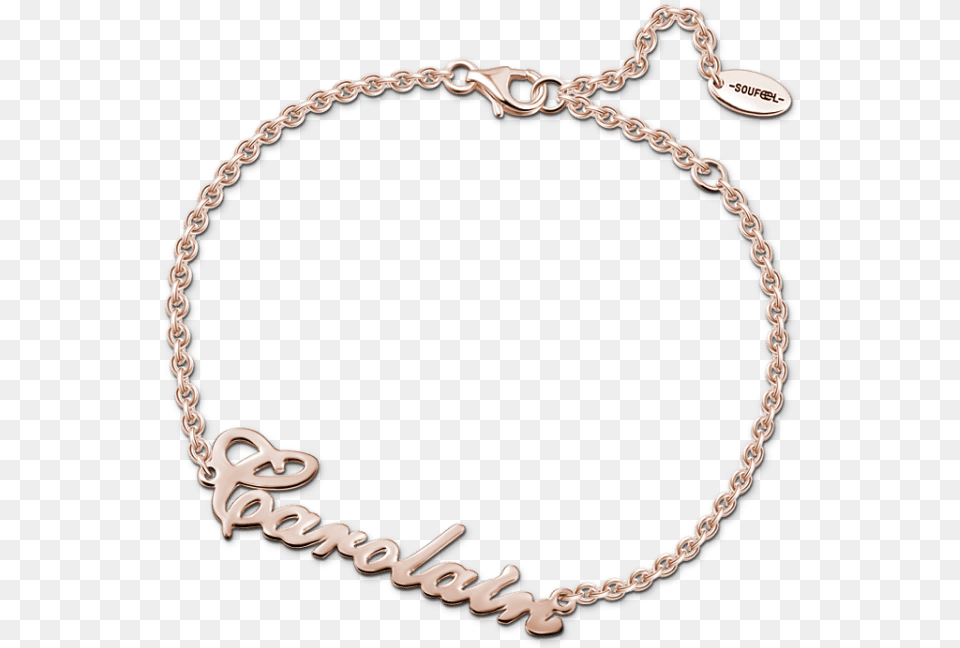 Pulsera De Nombre Personalizada Plata Chapado En Oro Name Bracelets Soufeel Personalised Name Bracelet, Accessories, Jewelry, Necklace Free Transparent Png