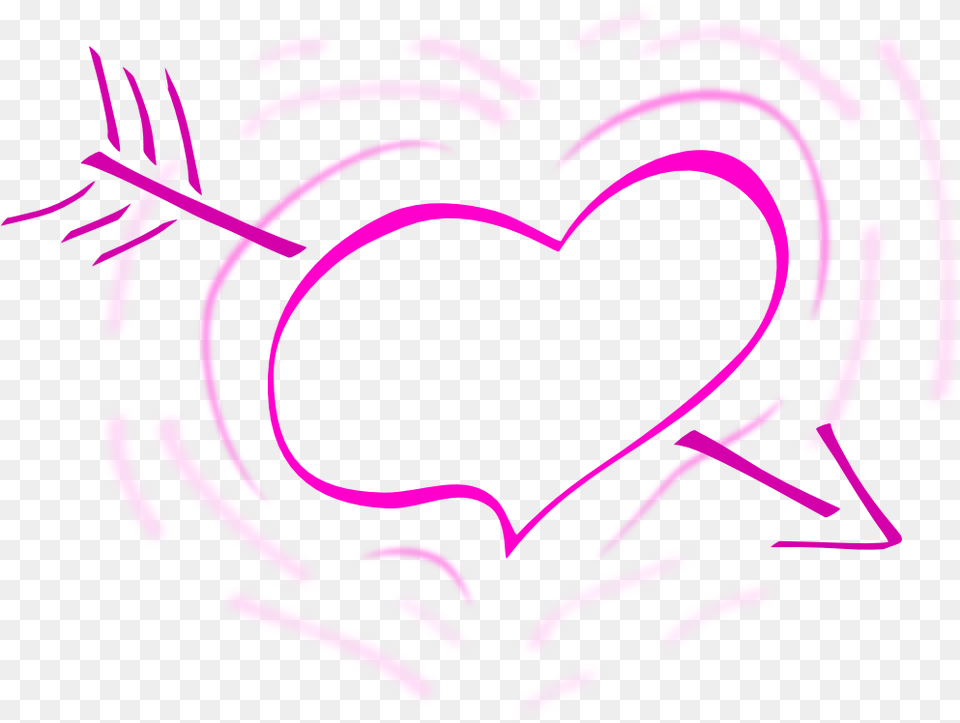 Pulsing Arrowed Heart Clip Art Black And White Library Hearts Black And White, Light, Neon Free Png Download
