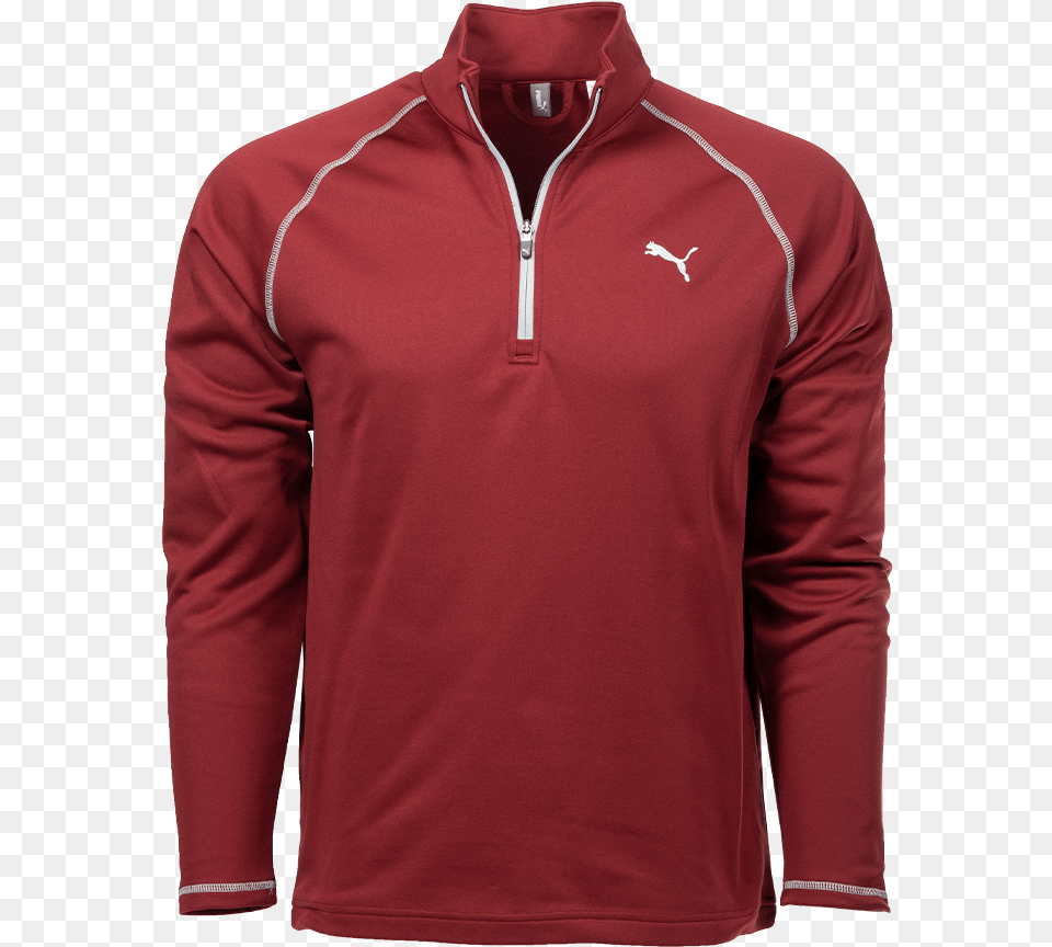 Puma 14 Zip Pullover Long Sleeved T Shirt, Clothing, Sweater, Sleeve, Long Sleeve Png