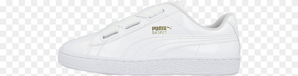 Puma Basket Heart Patent White Puma Basket Heart White Patent Womens, Clothing, Footwear, Shoe, Sneaker Free Png Download