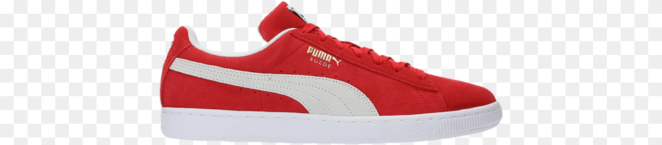 Puma Red Suede Classic, Clothing, Footwear, Shoe, Sneaker Png