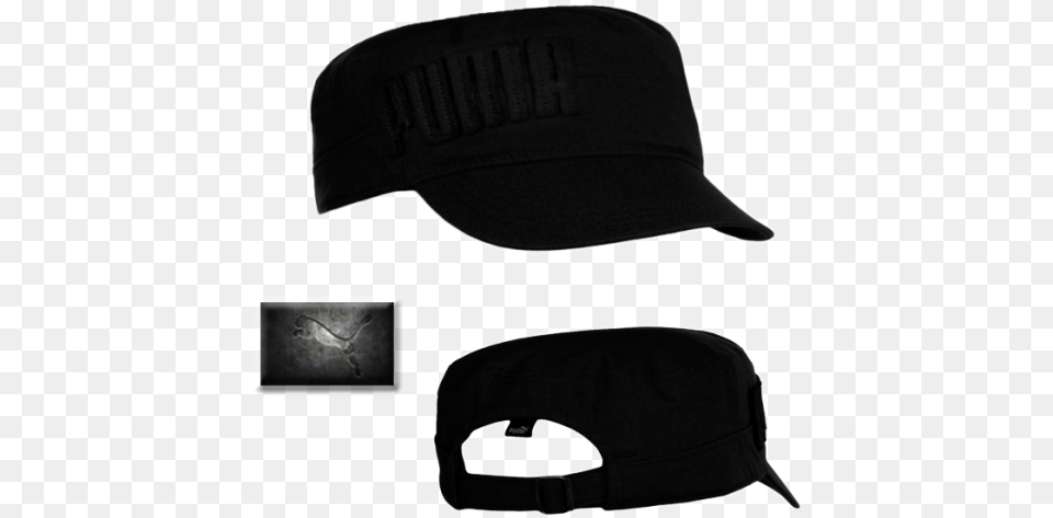 Puma Simon Black Military Cap Puma Military Cap Black, Baseball Cap, Clothing, Hat Png