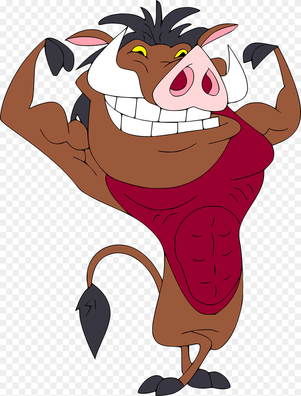 Pumbaa The Bodybuilder Bodybuilder Clipart, Cartoon, Baby, Person, Face Free Png Download