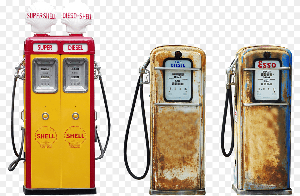Pump Petrol Shell Esso Rust Retro Diesel Hose Shell Pump Petrol, Machine, Gas Pump Png Image