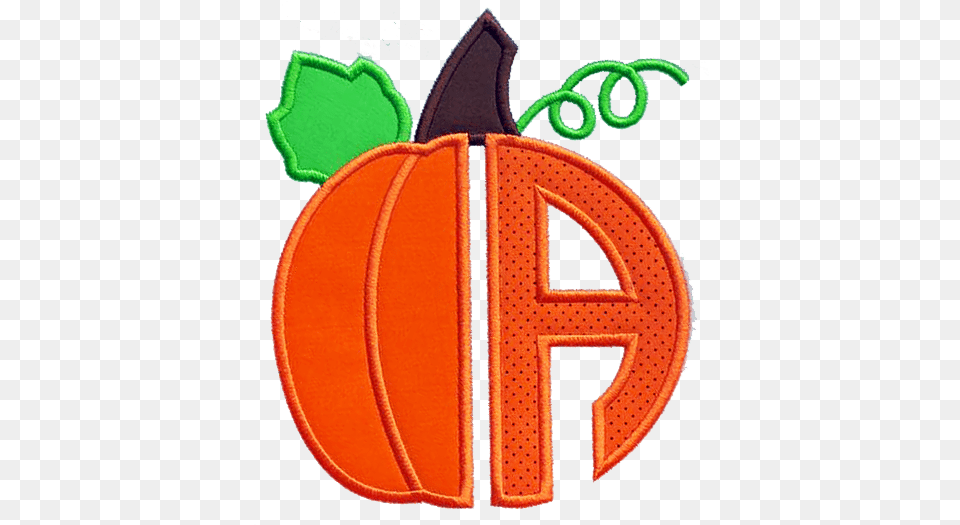 Pumpkin Alphabet Applique, Logo Png Image