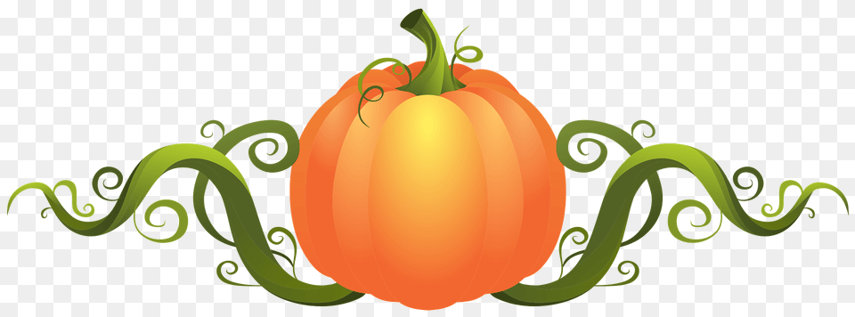 Pumpkin And Vine Clipart, Food, Produce, Bell Pepper, Pepper Free Transparent Png